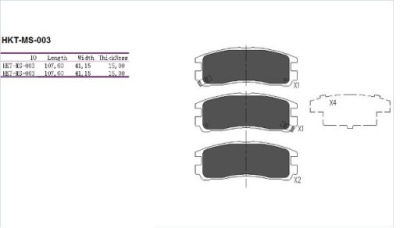 Гальмівні колодки гальмівні задня mitsubishi galant 92- фото №1