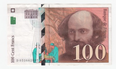Banknot Francja, 100 franków 1998, st. 3+, bardzo ładny
