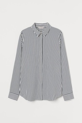 H&M Bluzka koszula z długim rękawem Paski 36 S