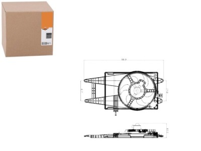 Nrf вентилятор радіатора fiat punto -06 /idea 04- фото №1