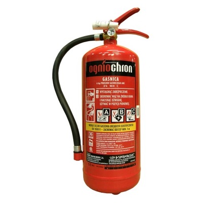 EXTINGUIDOR DE POLVO 6 KG ABC CON PERCHERO / VIRAGE  