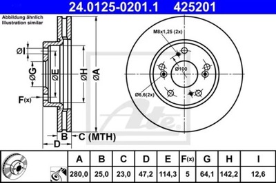 ATE 24.0125-0201.1 ДИСК ТОРМОЗНОЙ