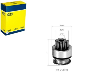 Шестерня, стартер magneti marelli 940113020177 фото №1