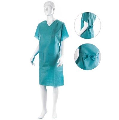 Sukienka operacyjna z włókniny SMS ZIELONA L