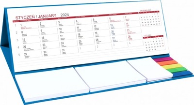 Kalendarz 2024 z notesami i znacznikami MAXI do biura