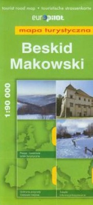 BESKID MAKOWSKI MAPA TURYSTYCZNA 1:90 000