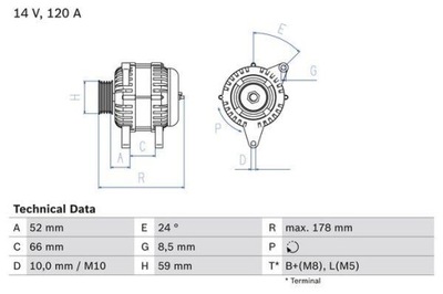 BOSCH 0 986 049 061 Alternator