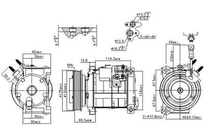 КОМПРЕССОР КОНДИЦИОНЕРА NISSENS 05005440AA 5005441A