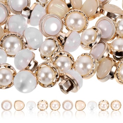 Gombíky na košele Vintage šijacie okrúhle perleťové