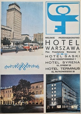 Hotel Warszawa - Saski - Syrena - Terminus - folder reklamowy