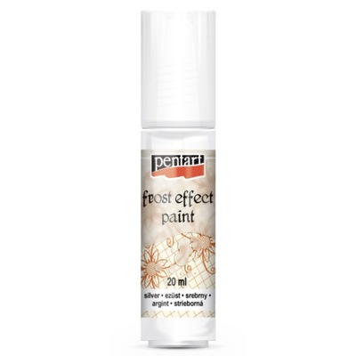 Farba do szkła efekt szronu - Pentart - biała, 20 ml