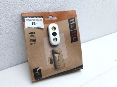 LAMPKA ROWEROWA LED ELOPS CL 900 PRZÓD/TYŁ USB