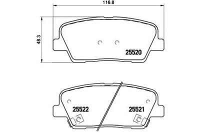 КОЛОДКИ ТОРМОЗНОЙ KIA SORENTO II 09-15 ЗАД