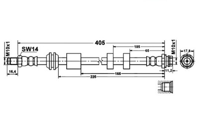 Ate шланг тормозной elast. volvo v60 i xc70 ii 2 фото №1