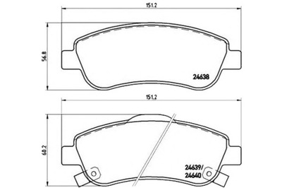 SABOTS DE FREIN DE FREIN BREMBO 45022SWWG01 45022SWWG02 45 - milautoparts-fr.ukrlive.com