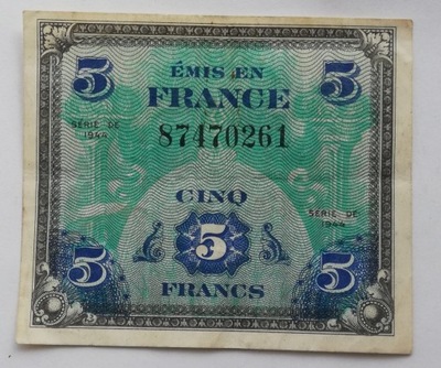 Francja 5 franków 1944