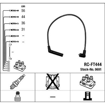 КОМПЛЕКТ ТРУБОК ЗАЖИГАНИЯ NGK 0691 