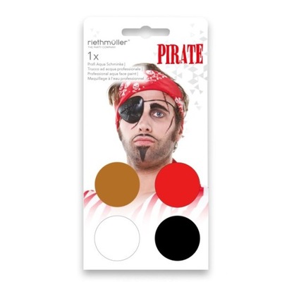 Zestaw farb do malowania twarzy - pirat 4 kolory