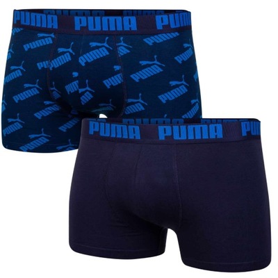 PUMA BOKSERKI MĘSKIE MAJTKI BOXERS 2 PARY BLUE/NAVY r.M