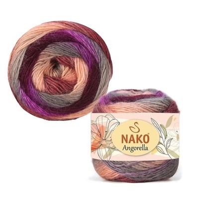 Włoczka Nako Angorella 87575 różowo-fioletowa