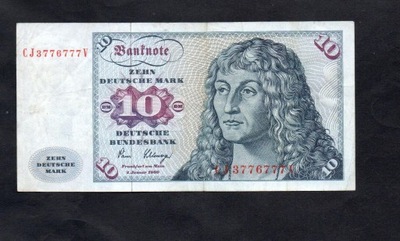 BANKNOT NIEMCY RFN -- 10 marek -- 1980 rok