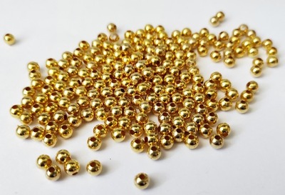 Koraliki perełki 4 mm złote