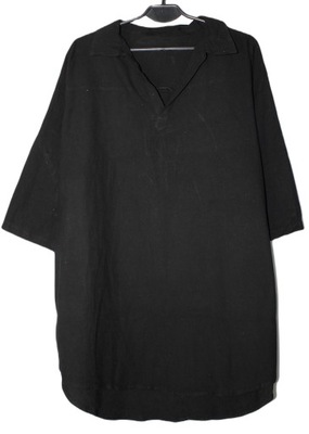 Czarna bluzka koszulowa długa basic XXL 44