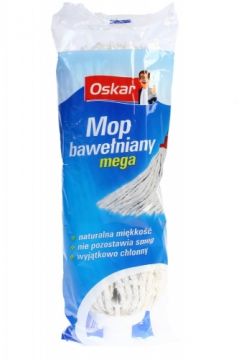 Mop sznurkowy Oskar bawełniany biały