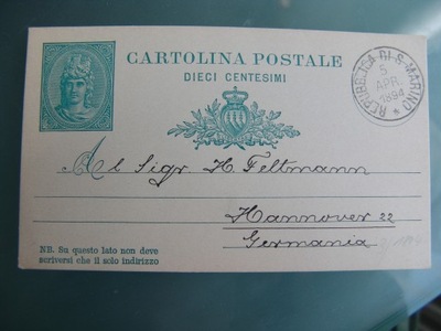 Karta pocztowa-1894r-San Marino