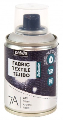 7A SPRAY FARBA DO TKANIN 100ML - SILVER