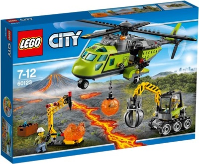 LEGO CITY 60123 Helikopter Dostawczy Wulkan Opis