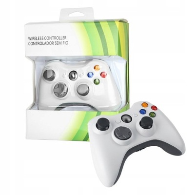 BEZPRZEWODOWY PAD DO KONSOLI XBOX 360 PC Biały