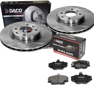 Гальмівні диски + гальмівні колодки перед renault clio ii megane i twingo kangoo dacia logan фото №1