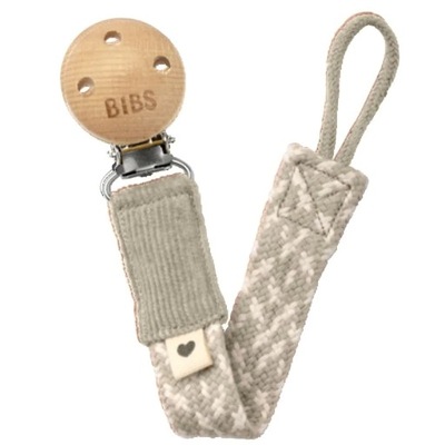 BIBS Zawieszka do smoczka Pacifier Braid Sand/Ivory