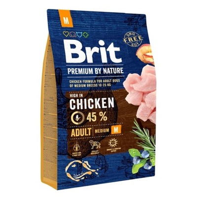 BRIT PREMIUM BY NATURE Adult M - sucha karma z kurczakiem dla psów