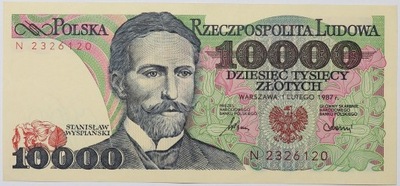Banknot 10 000 zł 1987 rok - Seria N