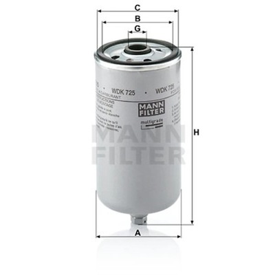 FILTRO COMBUSTIBLES MANN-FILTER WDK 725  