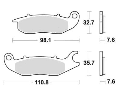 КОЛОДКИ ТОРМОЗНОЙ HONDA /MOTOCYKLE MCB759 TRW