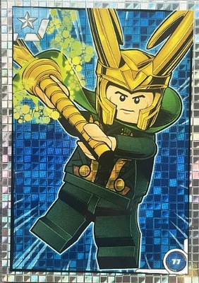 Kolekcjonerska gra karciana LEGO Avengers (polska) Seria 1 - #77 Komiksowy Loki