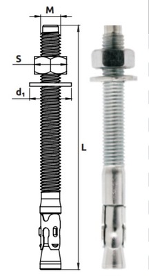 Kotwa rozporowa pierścieniowa M12x80 Kpl. 10 szt.