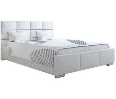 Łóżko podwójne Łóżko BED 160x200 odcienie szarości