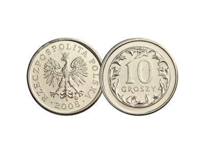 10 groszy 2008 r. stan menniczy z woreczka