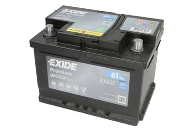 АККУМУЛЯТОР EXIDE 12V 61AH/600A PREMIUM P+