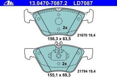 КОЛОДКИ HAM. ПЕРЕД MERCEDES CLK -02, E-CLASS -03