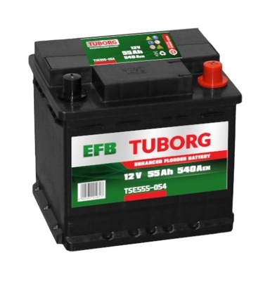 АККУМУЛЯТОР TUBORG EFB 12V 55AH 540A TSE555-054 START-STOP