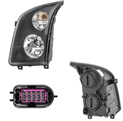 Фара лампа левый vw crafter 13- hella фото №1