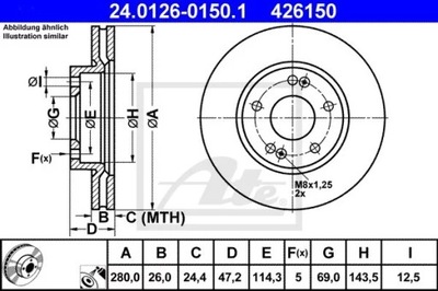 24.0126-0150.1 DISCO HAM.PRZOD KIA CEED 06-  