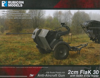 Rubikon Models 280109 2cm FlaK 30 z przyczepą SdAh 51/52 Trailer
