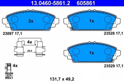 КОЛОДКИ ТОРМОЗНЫЕ 605861