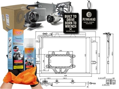 Конденсатор кондиционера mercedes cls c219 e t-mod #petrolhead pro+ kit9 фото №1